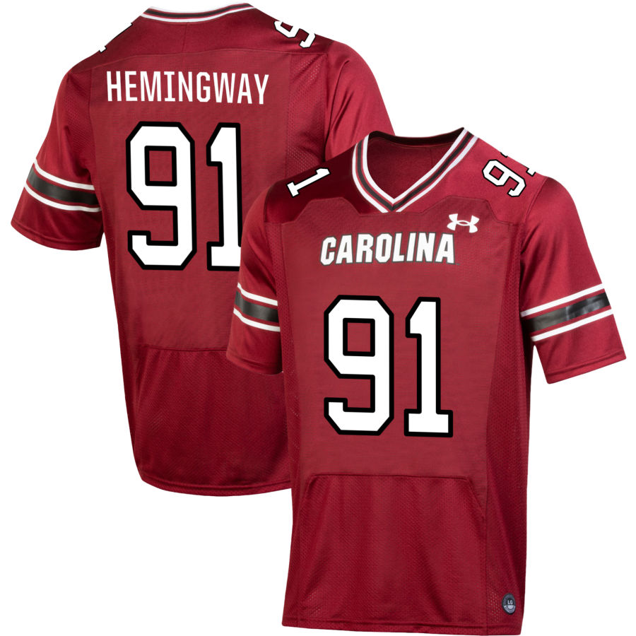 Tonka Hemingway Men's Under Armour Garnet South Carolina Gamecocks NIL Pick-A-Player Replica Football Jersey