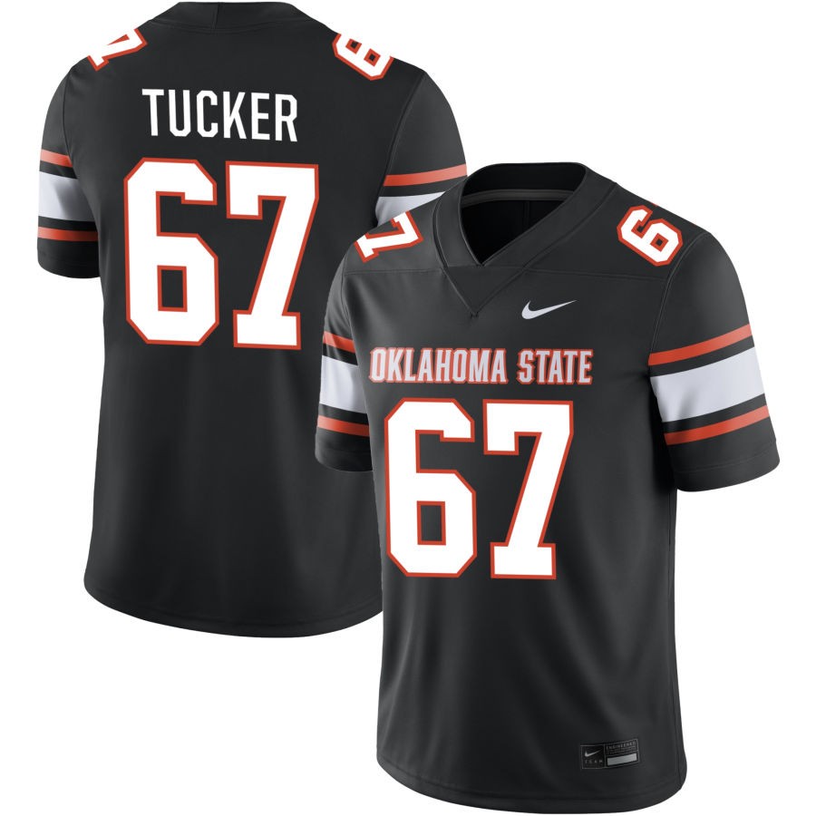 Jaelen Tucker Men's Nike Black Oklahoma State Cowboys Alternate NIL Pick-A-Player Game Jersey