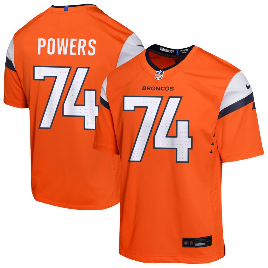 Ben Powers Youth Nike Orange Denver Broncos Custom Game Jersey