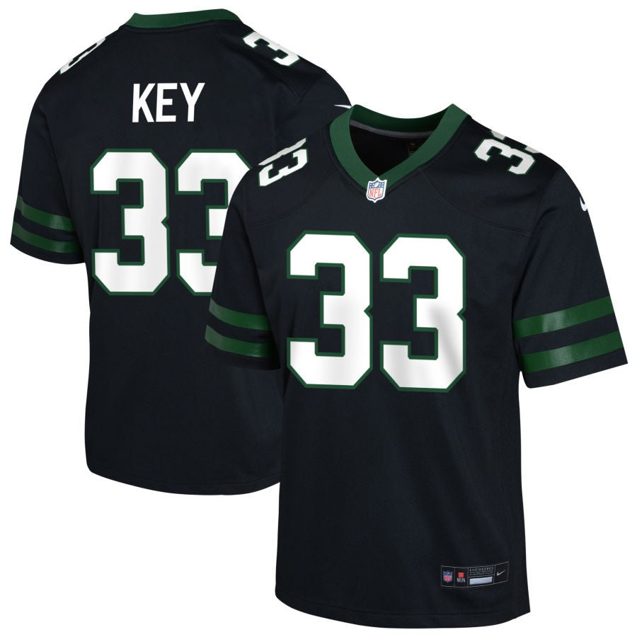 Jaylen Key Youth Nike Legacy Black New York Jets Alternate Custom Game Jersey