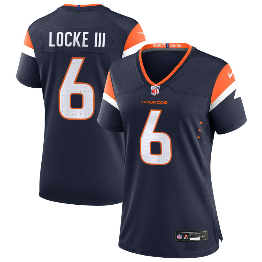 P.J. Locke III Women's Nike Navy Denver Broncos Alternate Custom Game Jersey