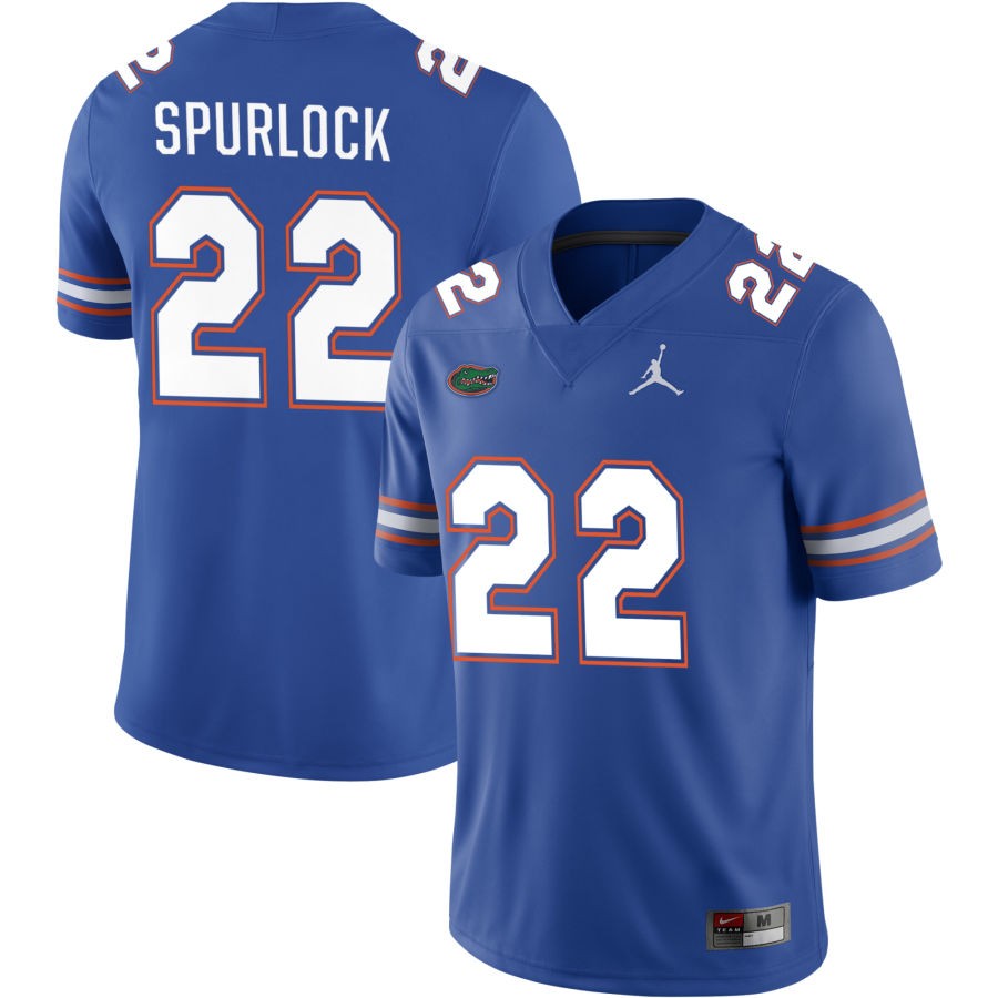 Deuce Spurlock Men's Jordan Brand Royal Florida Gators Pick-A-Player NIL Replica Football Jersey
