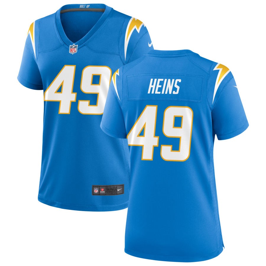 Zach Heins Women's Nike Powder Blue Los Angeles Chargers Custom Game Jersey