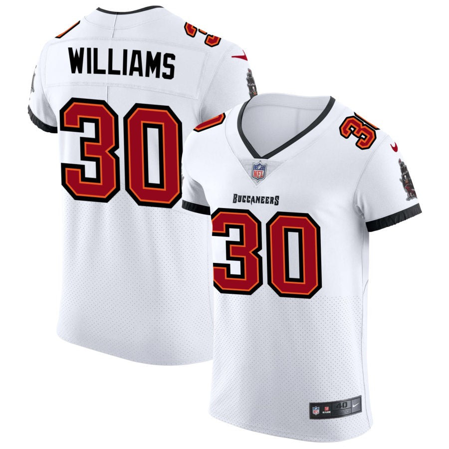 D.J. Williams Men's Nike White Tampa Bay Buccaneers Vapor Elite Custom Jersey