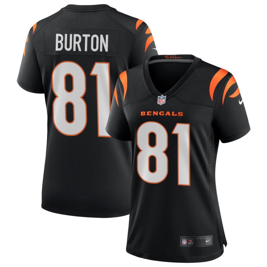 Jermaine Burton Women's Nike Black Cincinnati Bengals Game Custom Jersey