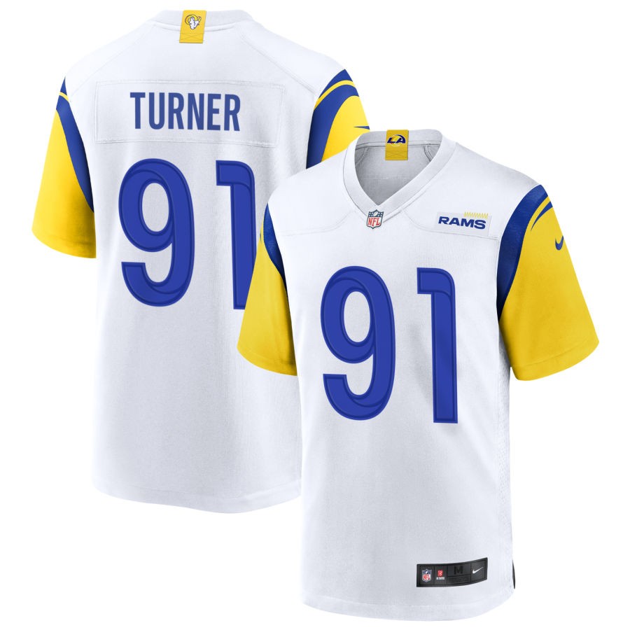 Kobie Turner Men's Nike White Los Angeles Rams Alternate Custom Jersey
