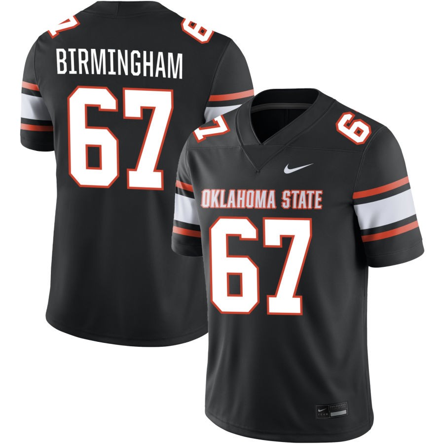 Cole Birmingham Men's Nike Black Oklahoma State Cowboys Alternate NIL Pick-A-Player Game Jersey
