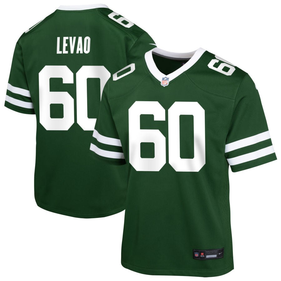 Kohl Levao Youth Nike Legacy Green New York Jets Custom Game Jersey