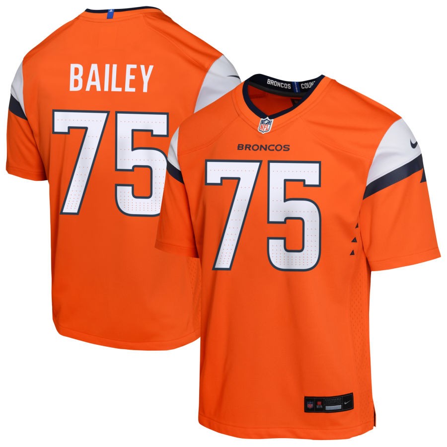 Quinn Bailey Youth Nike Orange Denver Broncos Custom Game Jersey