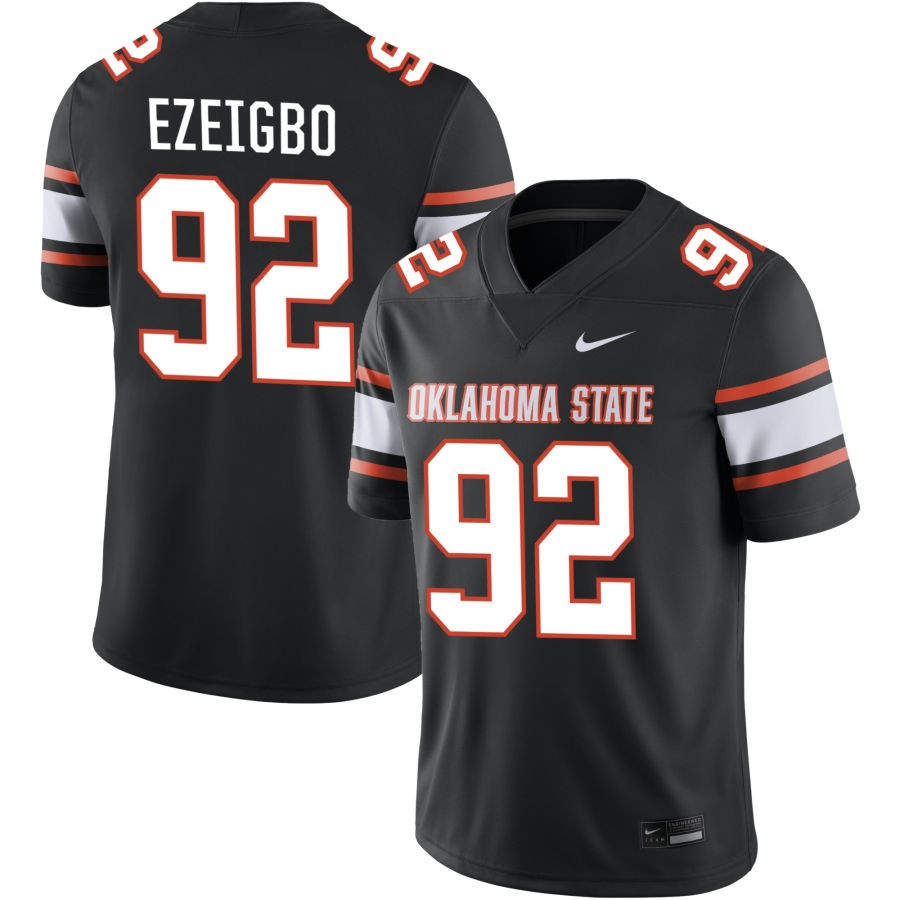 Obi Ezeigbo Men's Nike Black Oklahoma State Cowboys Alternate NIL Pick-A-Player Game Jersey