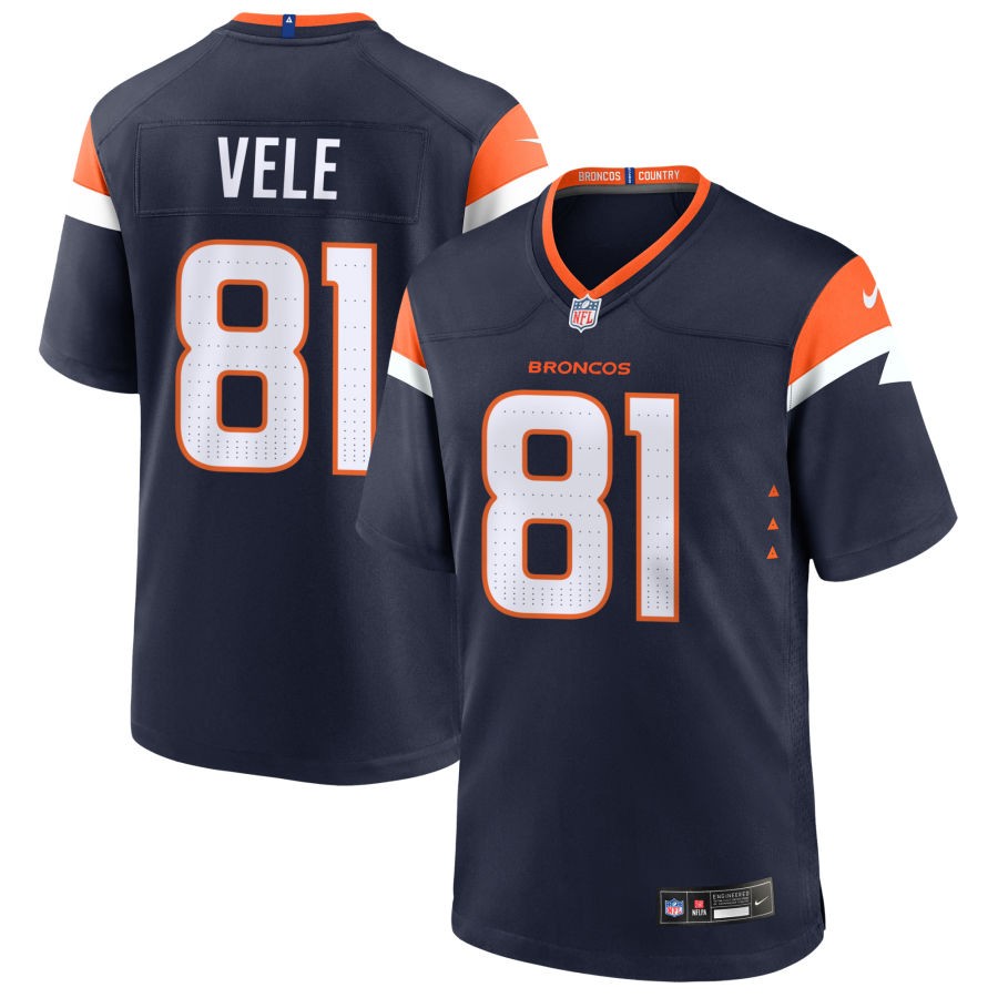 Devaughn Vele Men's Nike Navy Denver Broncos Alternate Custom Game Jersey