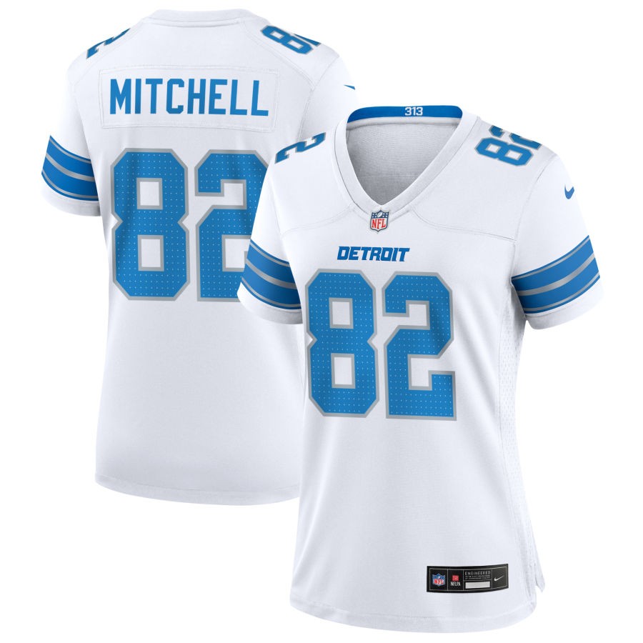 James Mitchell Women's Nike White Detroit Lions Custom Game Jersey