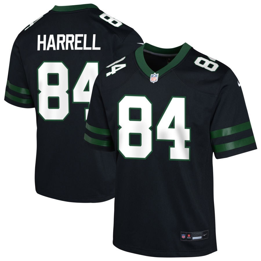 Tyler Harrell Youth Nike Legacy Black New York Jets Alternate Custom Game Jersey