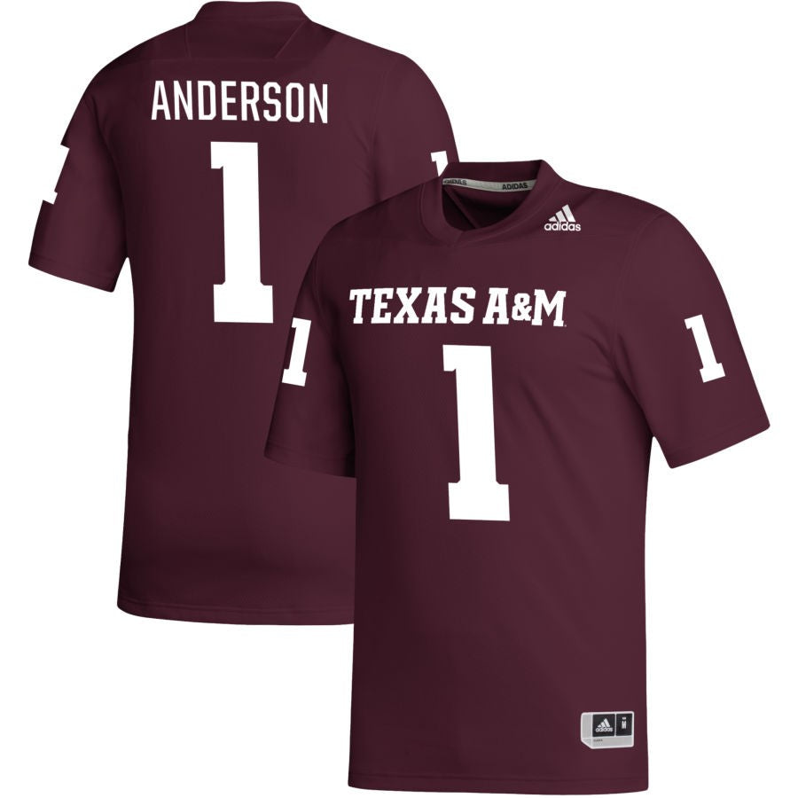 Bryce Anderson Men's adidas Maroon Texas A&M Aggies Pick-A-Player NIL Replica Football Jersey