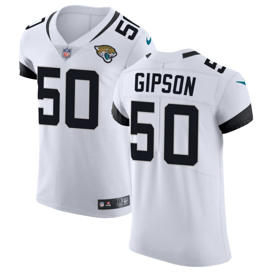Trevis Gipson Men's Nike White Jacksonville Jaguars Vapor Untouchable Elite Custom Jersey
