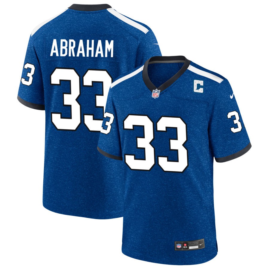 Micah Abraham Men's Nike Blue Indiana Nights Indianapolis Colts Alternate Custom Game Jersey