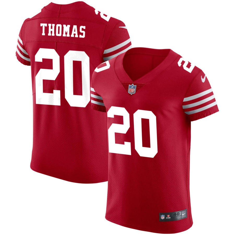 Ambry Thomas Men's Nike Scarlet San Francisco 49ers Vapor Elite Custom Jersey