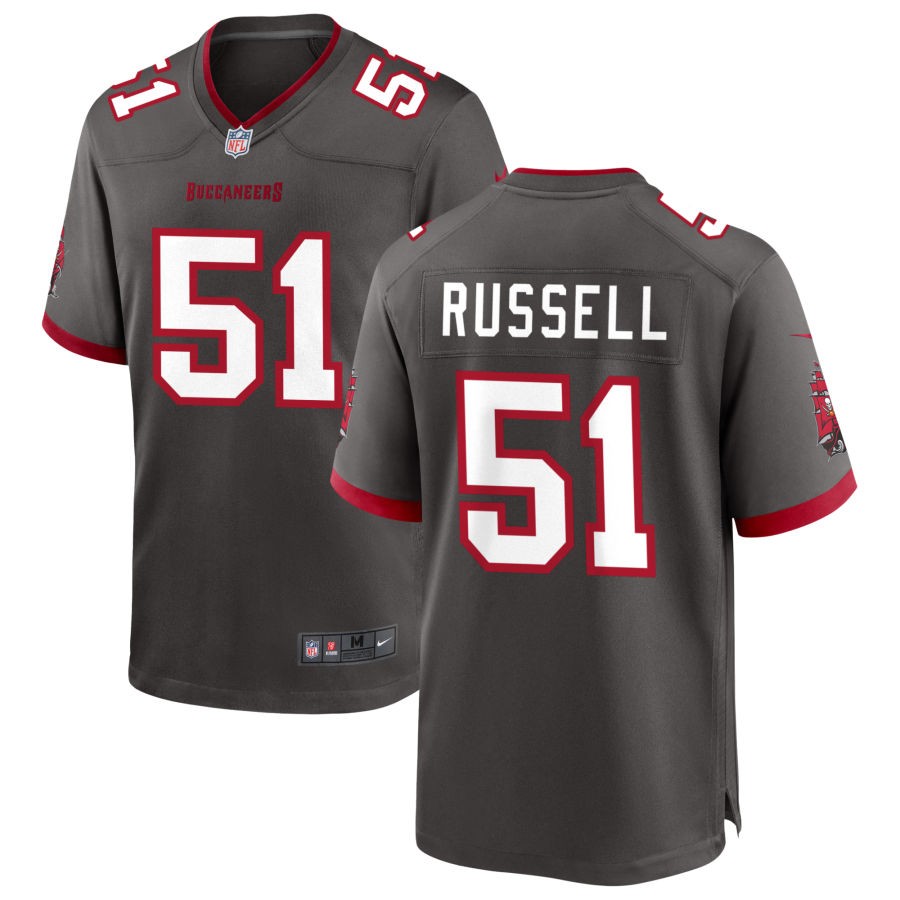 J.J. Russell Men's Nike Pewter Tampa Bay Buccaneers Alternate Custom Game Jersey