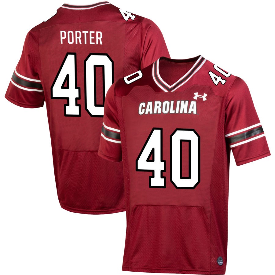 Ronnie Porter Men's Under Armour Garnet South Carolina Gamecocks NIL Pick-A-Player Replica Football Jersey