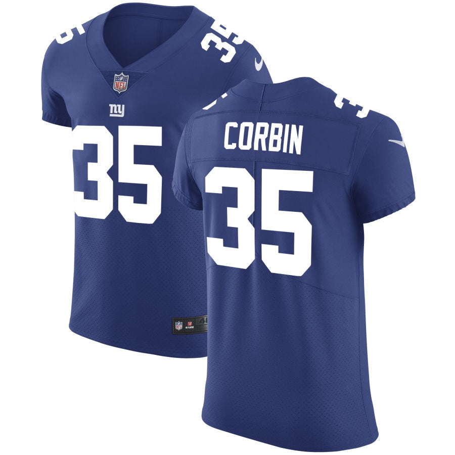 Jashaun Corbin Men's Nike Royal New York Giants Vapor Untouchable Custom Elite Jersey