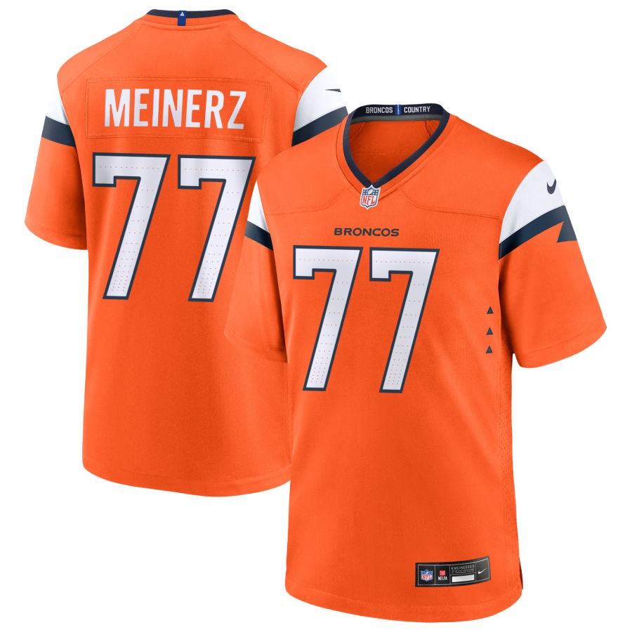 Quinn Meinerz Men's Nike Orange Denver Broncos Custom Game Jersey