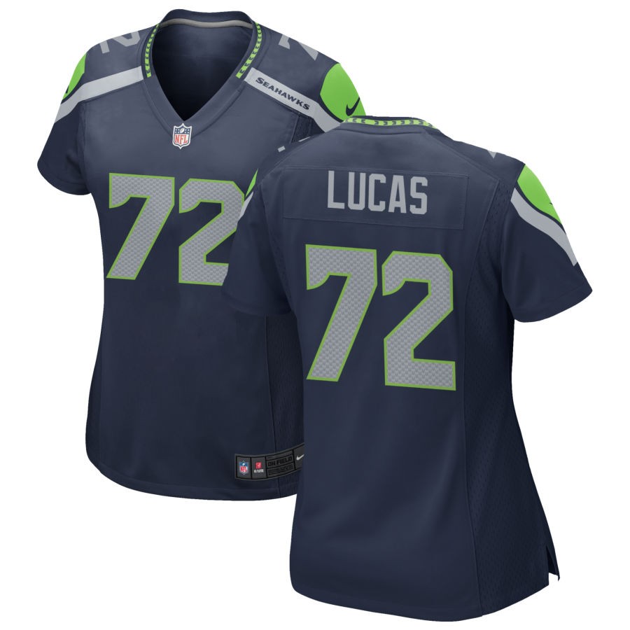 Abraham Lucas Women's Nike College Navy Seattle Seahawks Custom Game Jersey