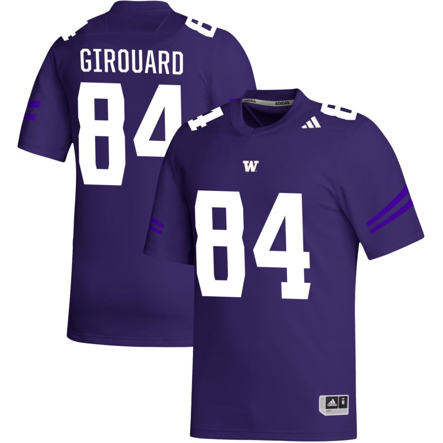 Jackson Girouard Men's adidas Purple Washington Huskies Pick-A-Player NIL Replica Football Jersey
