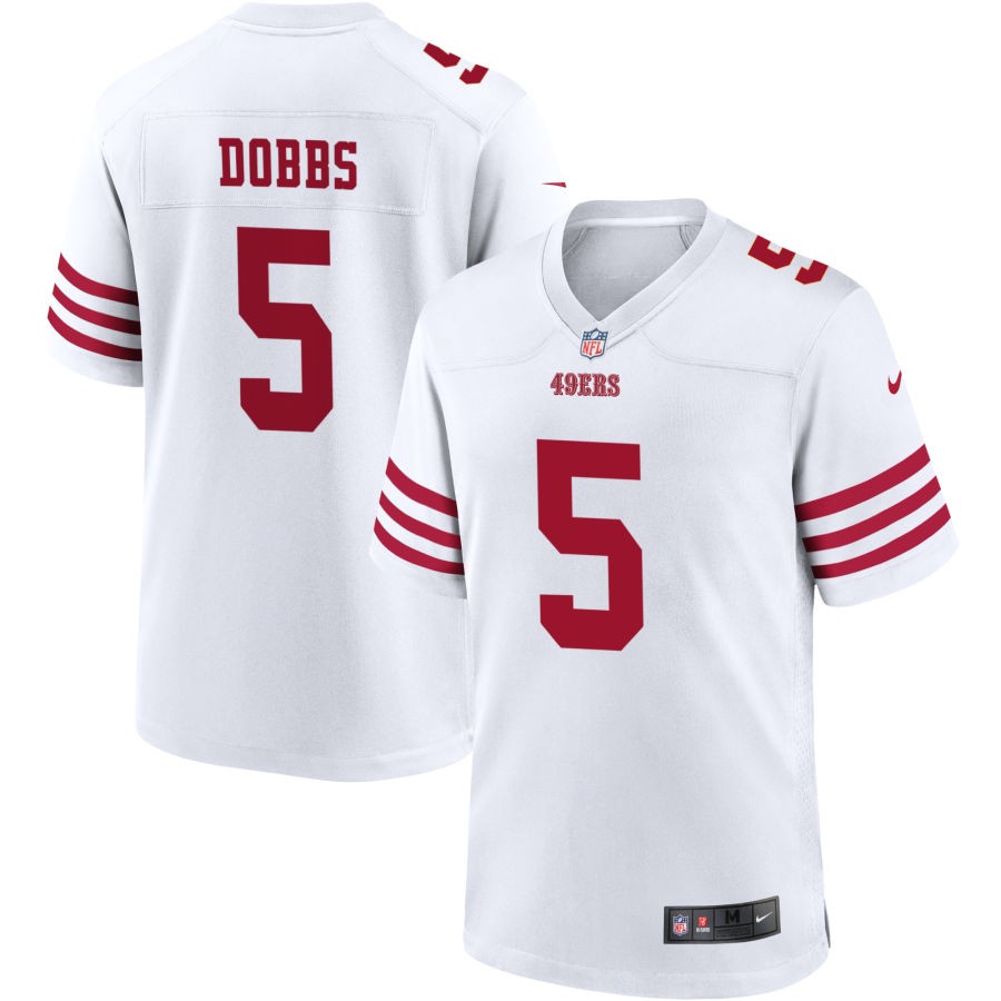 Joshua Dobbs Men's Nike White San Francisco 49ers Game Custom Player Jersey