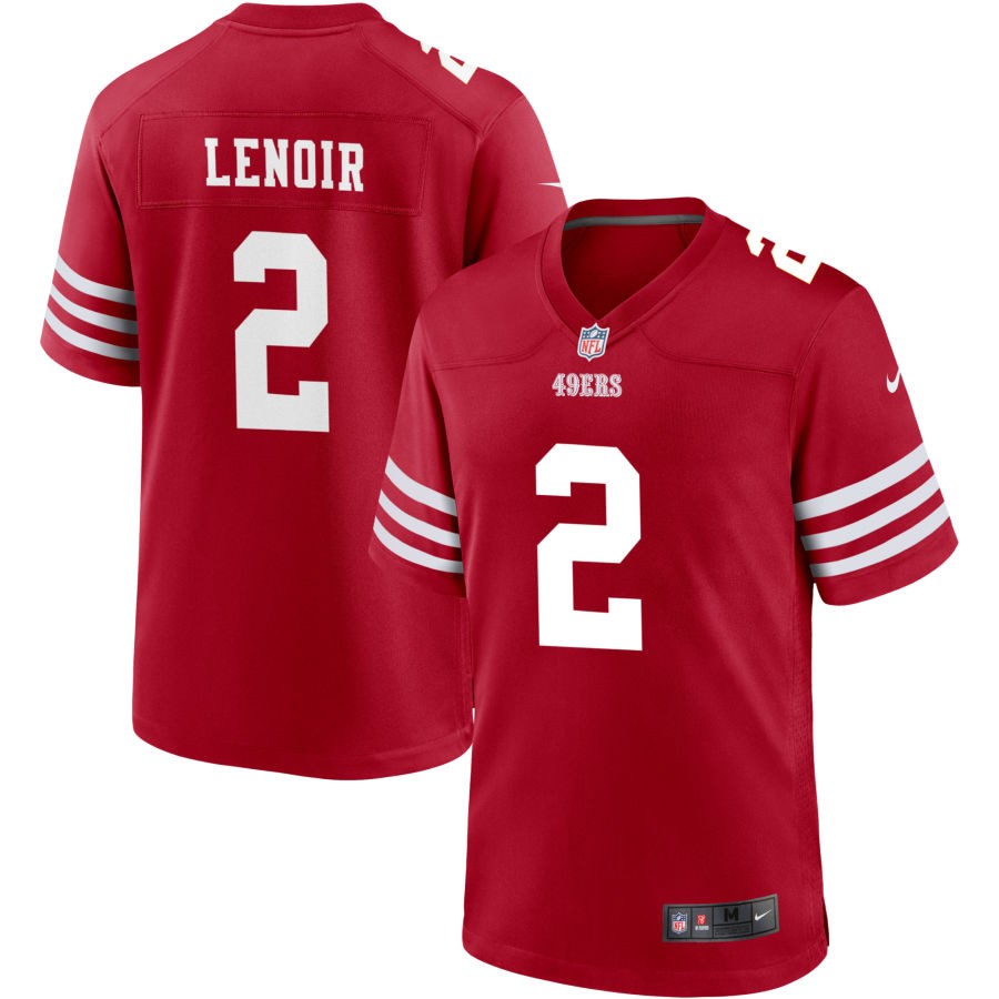 Deommodore Lenoir Men's Nike Scarlet San Francisco 49ers Custom Jersey