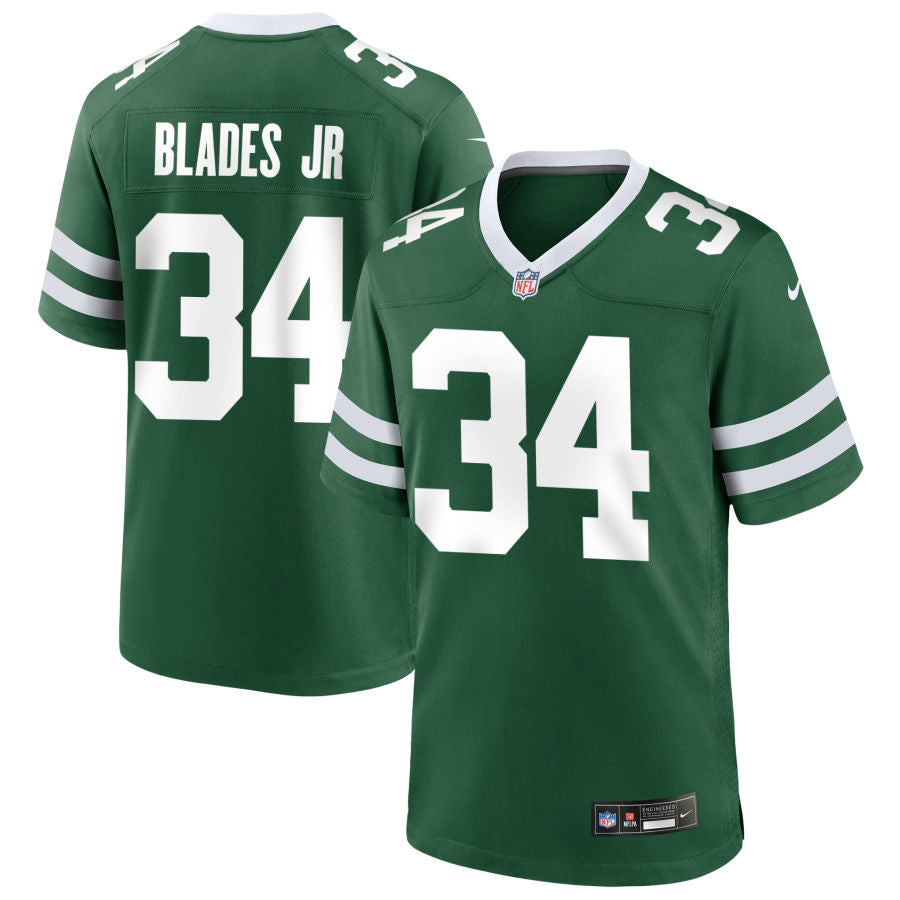 Al Blades Jr Men's Nike Legacy Green New York Jets Custom Game Jersey