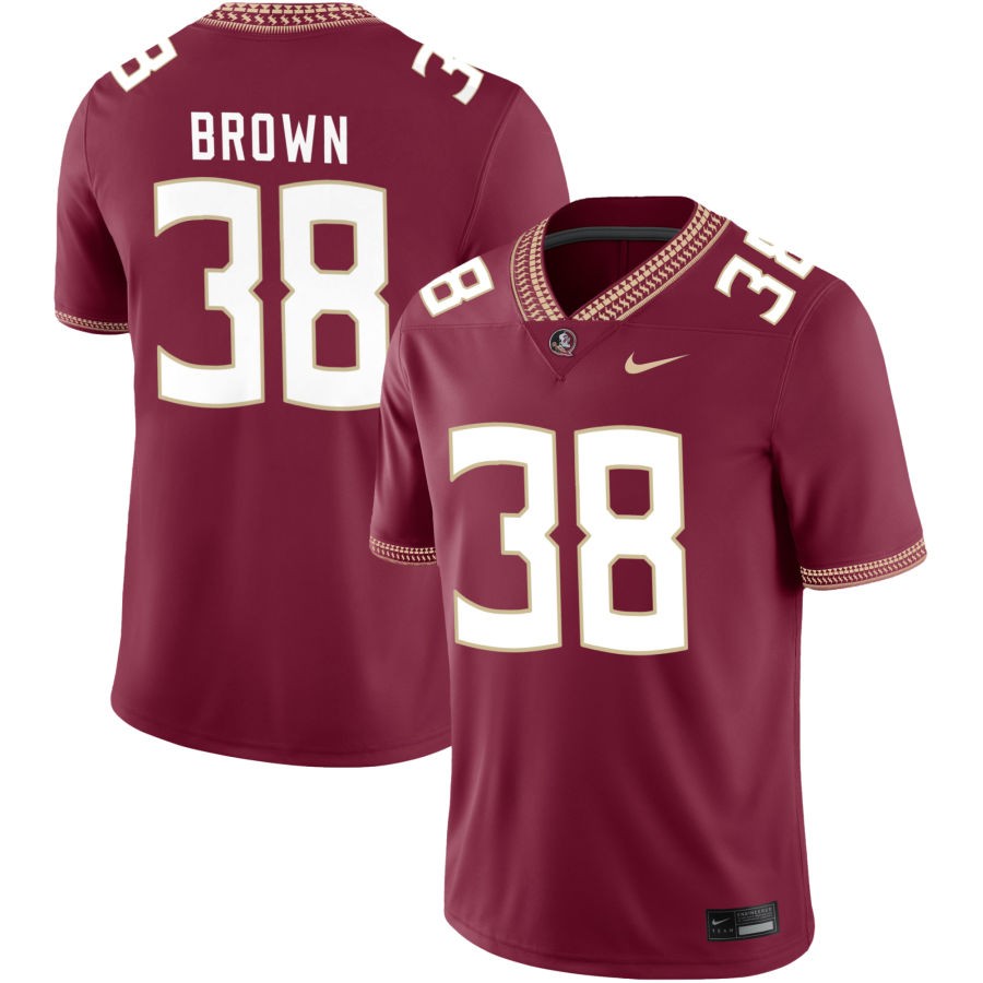 Shyheim Brown Men's Nike Garnet Florida State Seminoles 2023 Pick-A-Player NIL Football Game Jersey