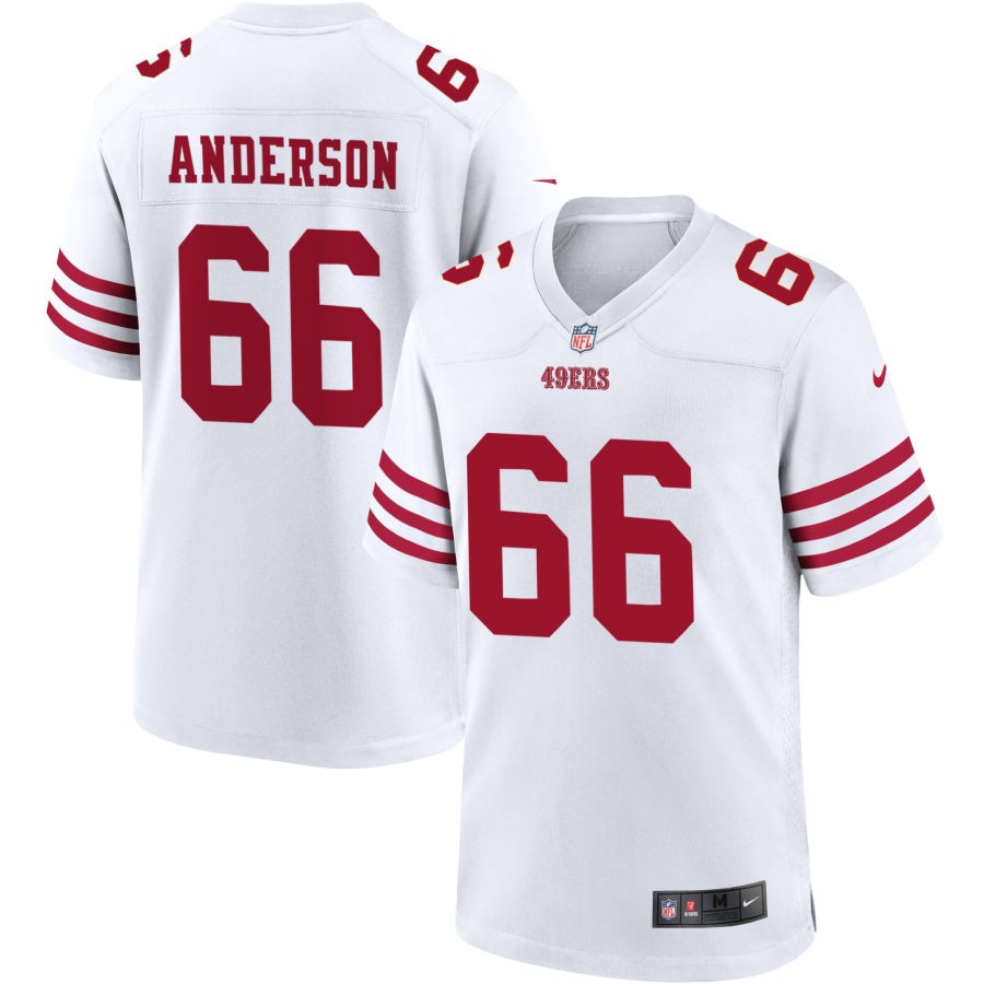 Evan Anderson Men's Nike White San Francisco 49ers Game Custom Player Jersey