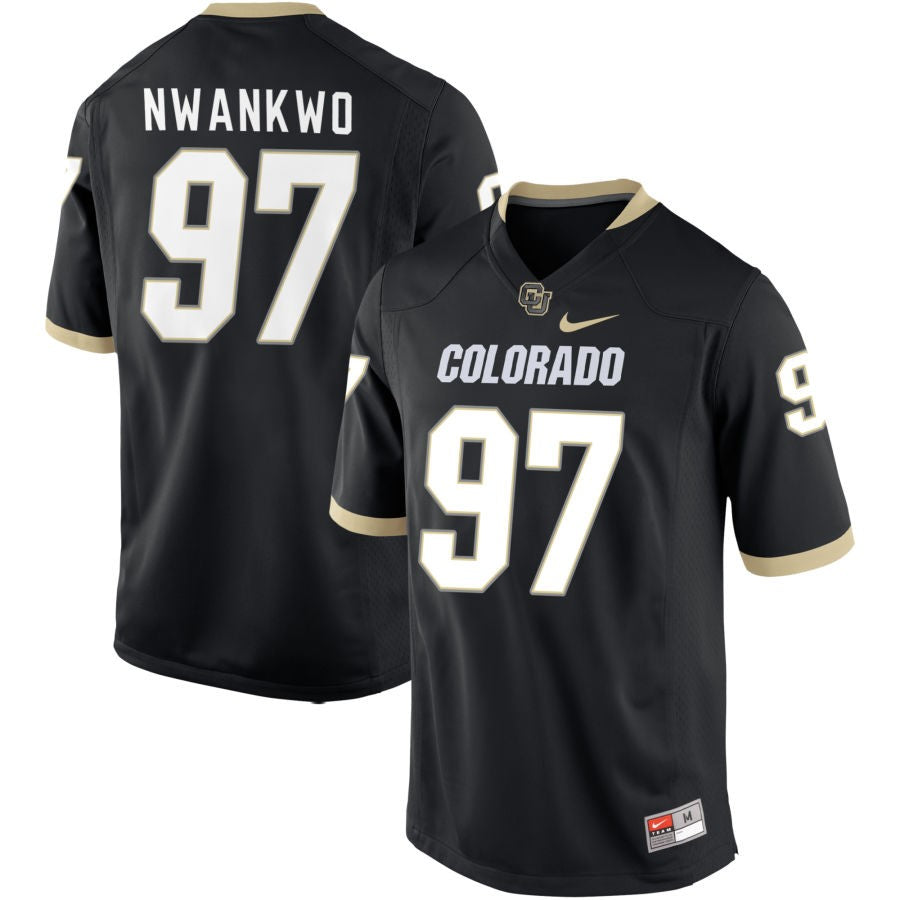 Chidozie Nwankwo Men's Nike Black Colorado Buffaloes Pick-A-Player NIL Replica Football Jersey