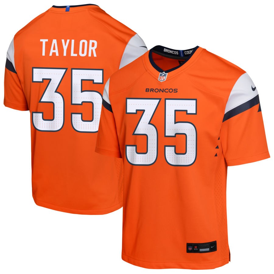 Reese Taylor Youth Nike Orange Denver Broncos Custom Game Jersey