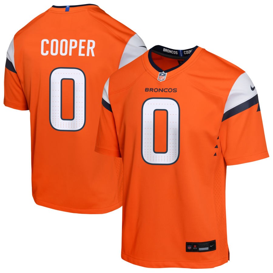 Jonathon Cooper Youth Nike Orange Denver Broncos Custom Game Jersey