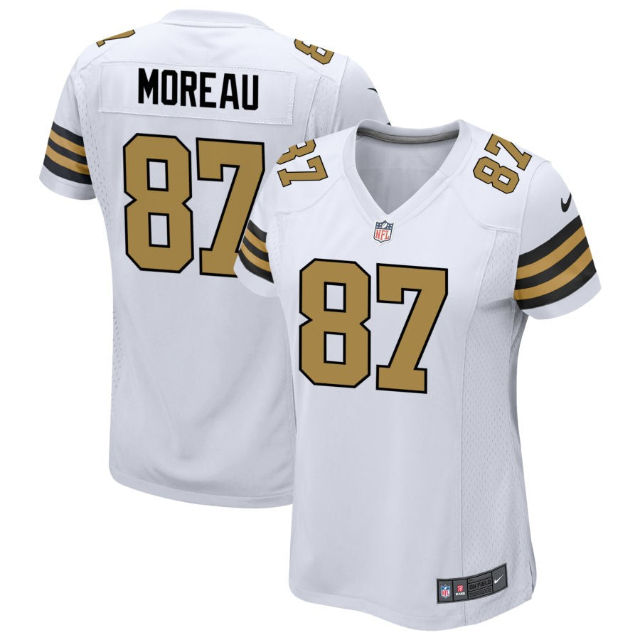 Foster Moreau Women's Nike White New Orleans Saints Alternate Custom Game Jersey