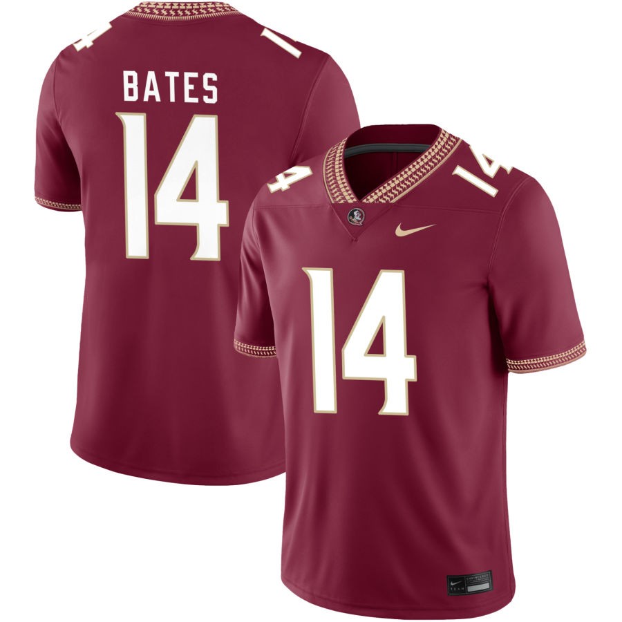 Cai Bates Men's Nike Garnet Florida State Seminoles 2023 Pick-A-Player NIL Football Game Jersey