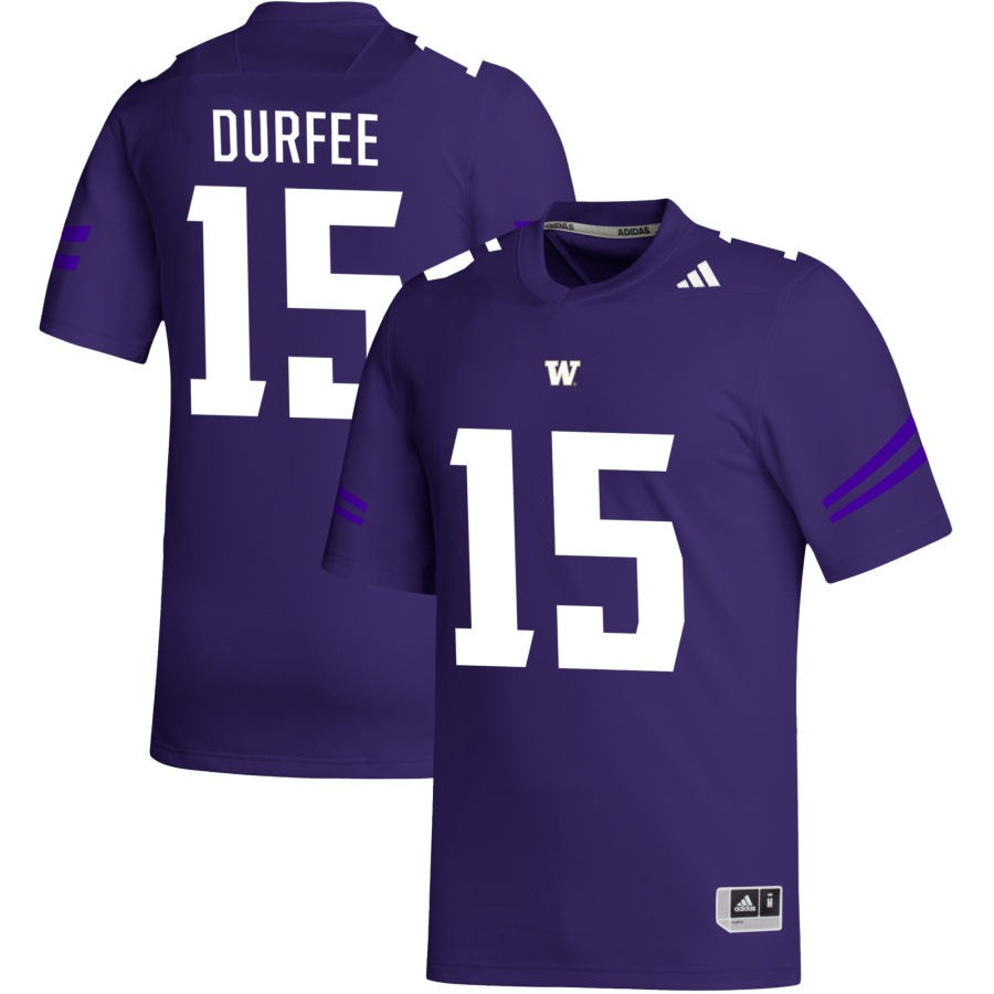 Zach Durfee Men's adidas Purple Washington Huskies Pick-A-Player NIL Replica Football Jersey