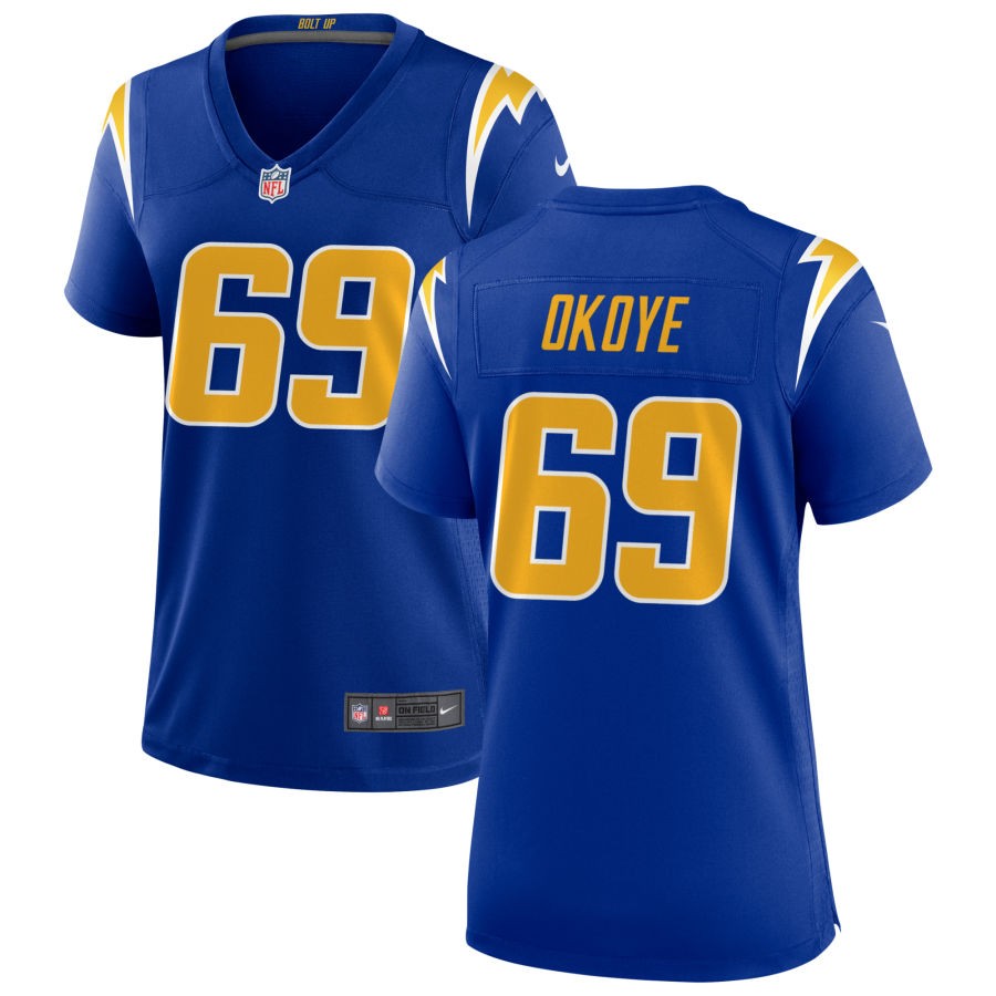 CJ Okoye Women's Nike Royal Los Angeles Chargers Alternate Custom Game Jersey