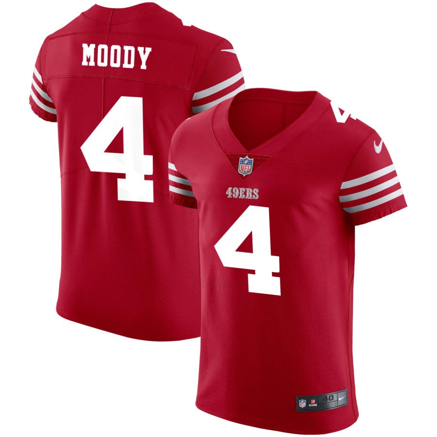 Jake Moody Men's Nike Scarlet San Francisco 49ers Vapor Elite Custom Jersey