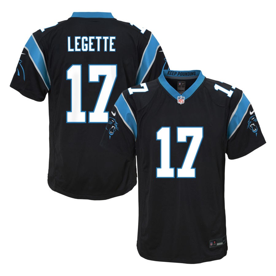 Xavier Legette Youth Nike Black Carolina Panthers Custom Game Jersey