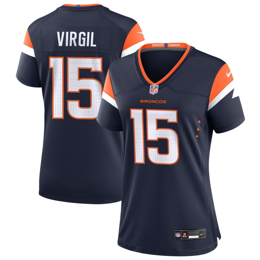Jalen Virgil Women's Nike Navy Denver Broncos Alternate Custom Game Jersey