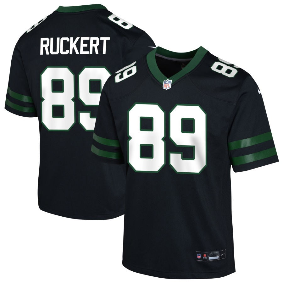 Jeremy Ruckert Youth Nike Legacy Black New York Jets Alternate Custom Game Jersey