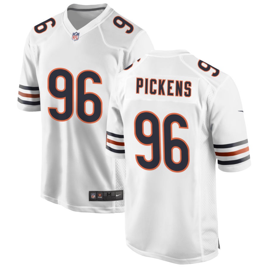 Zacch Pickens Men's Nike White Chicago Bears Custom Game Jersey