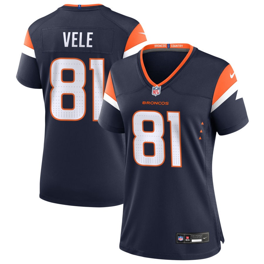 Devaughn Vele Women's Nike Navy Denver Broncos Alternate Custom Game Jersey