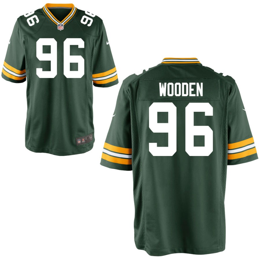 Colby Wooden Youth Nike Green Green Bay Packers Custom Game Jersey