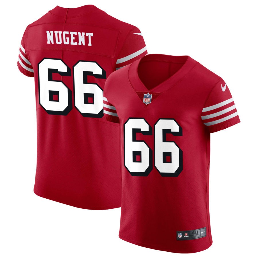 Drake Nugent Men's Nike Scarlet San Francisco 49ers Alternate Vapor Elite Custom Jersey