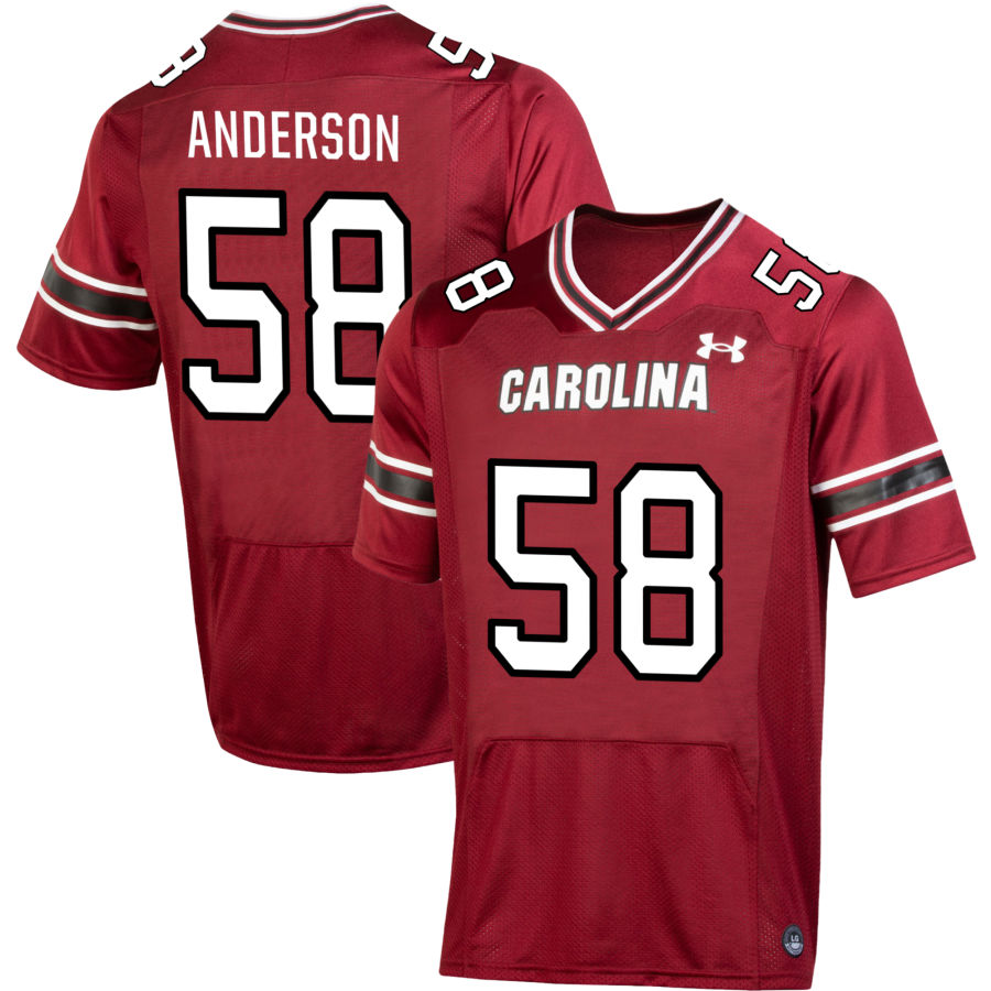 Markee Anderson Men's Under Armour Garnet South Carolina Gamecocks NIL Pick-A-Player Replica Football Jersey