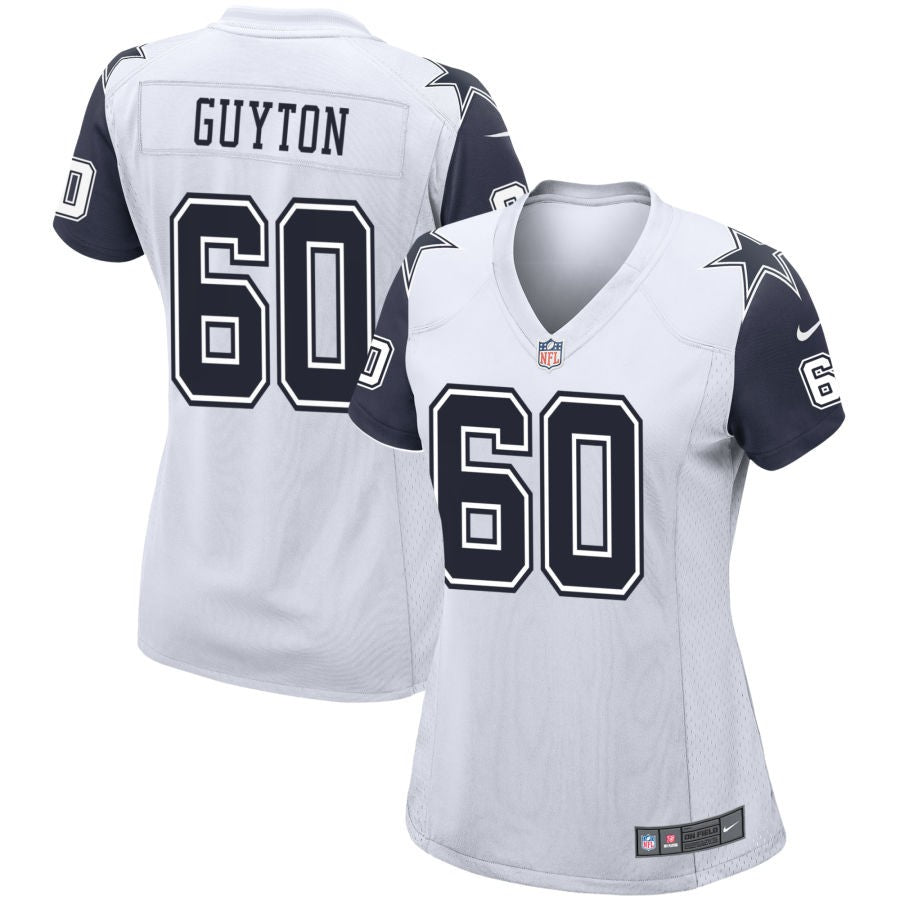 Tyler Guyton Women's Nike White Dallas Cowboys Alternate Custom Game Jersey