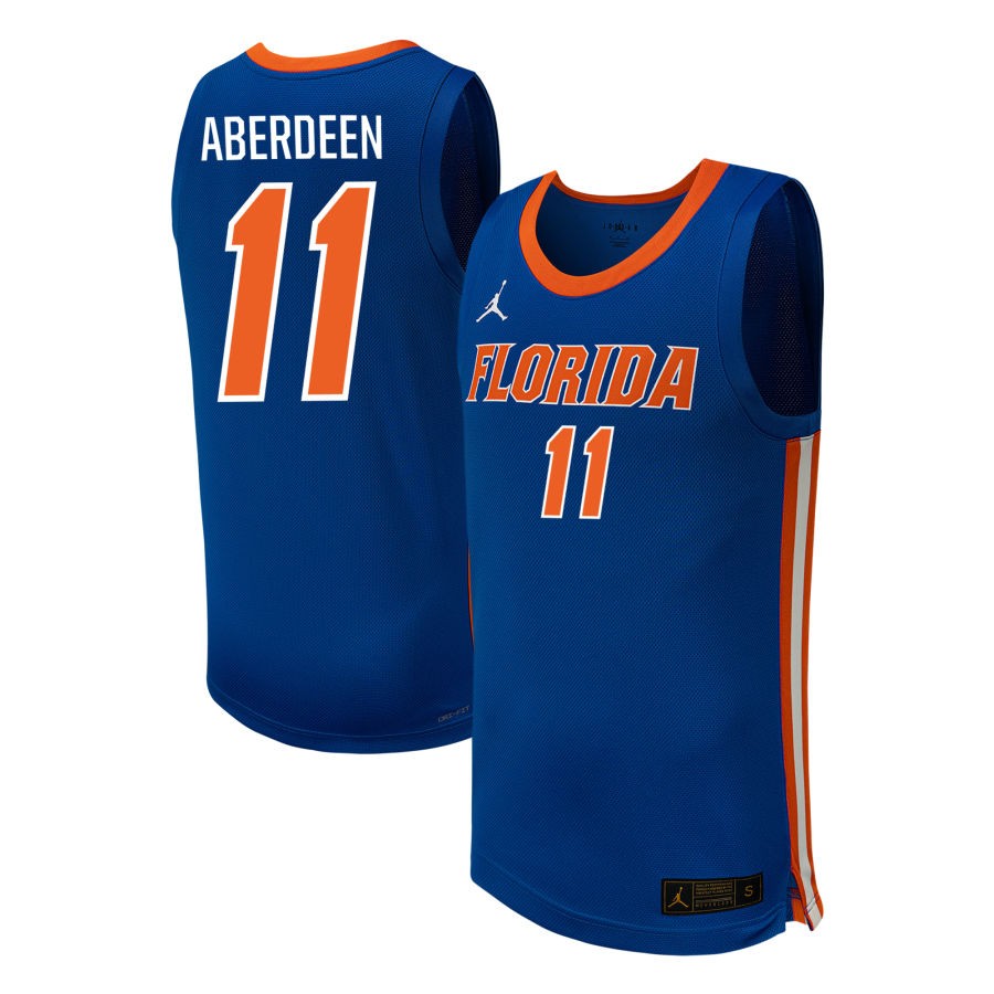 Denzel Aberdeen Men's Jordan Brand Royal Florida Gators NIL Pick-A-Player Men's Basketball Replica Jersey